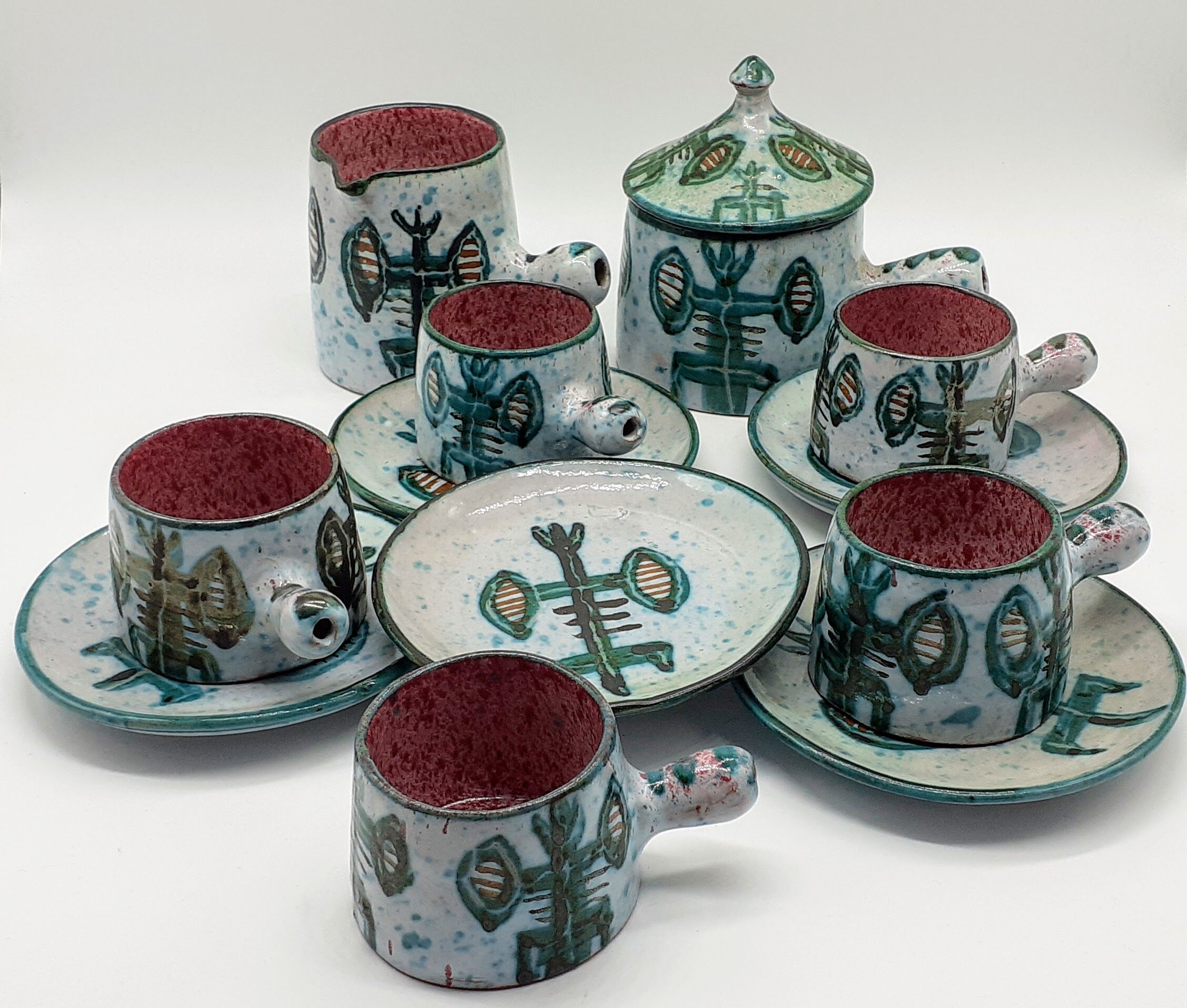 Signed Vallauris coffee service