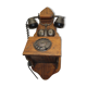 Old wood and metal wall phone