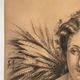 Portrait of a young girl with a bundle of wheat XX century