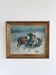 Vintage original horse oil painting, large signed equestrian wall art