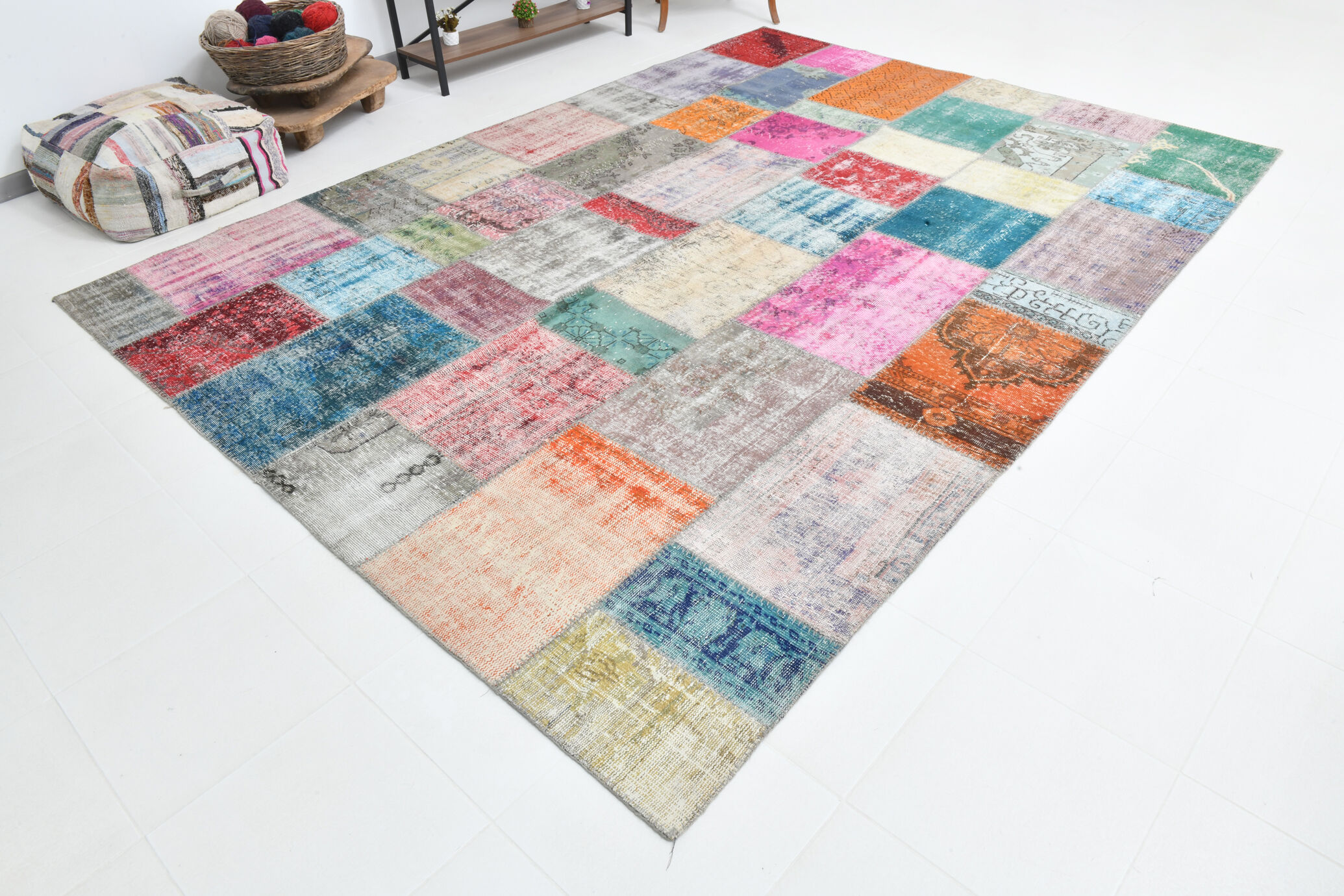 Puzle style vintage rug 354x255cm