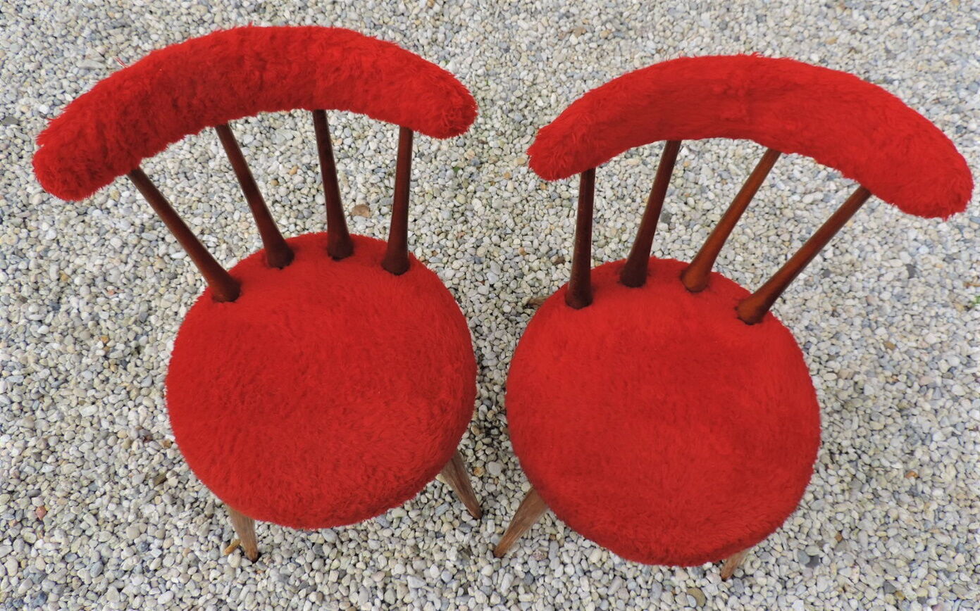 Paire de chaises "moumoutes " 1970