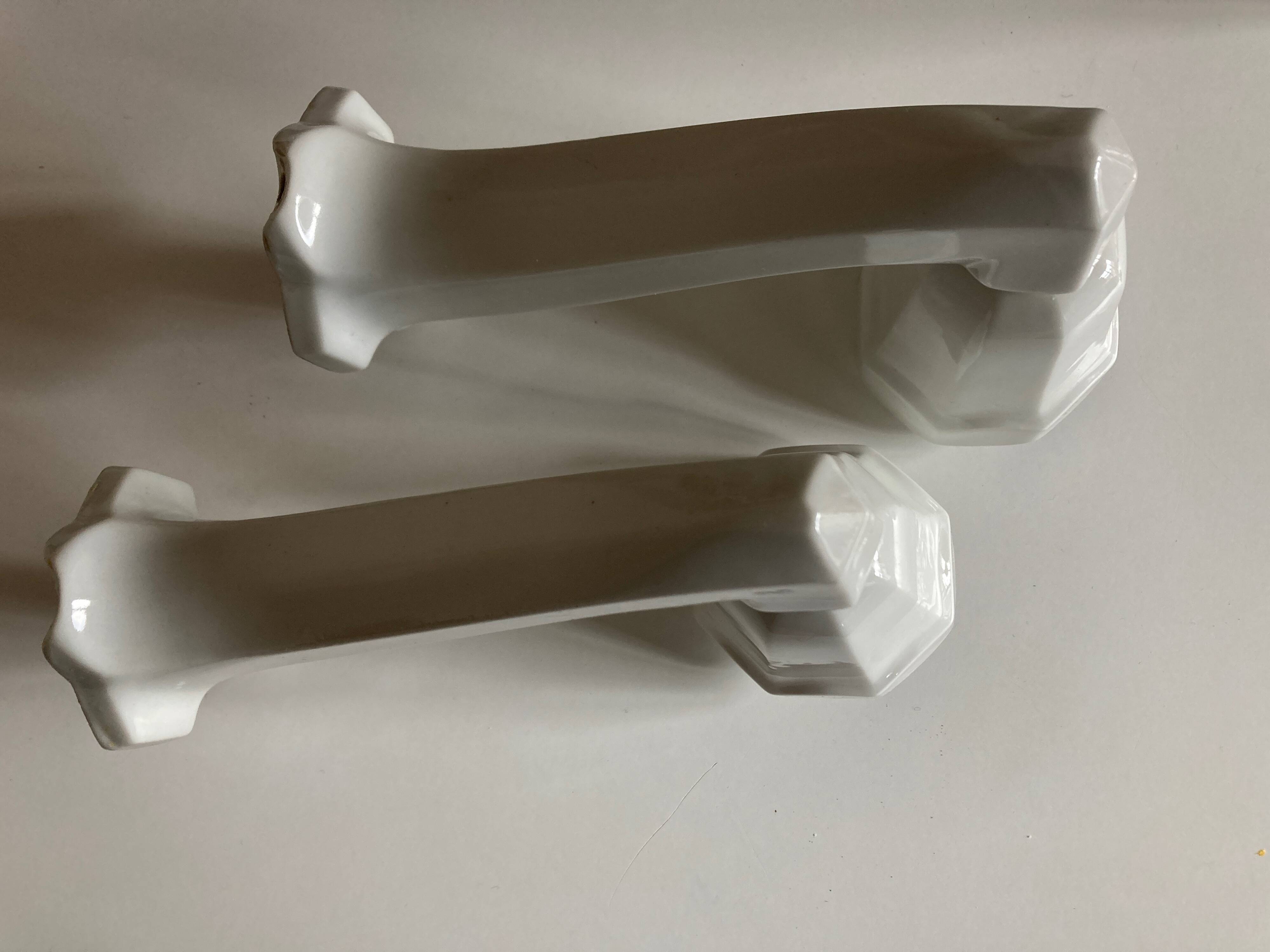 Pair of porcelain wall lights 1950 bathroom