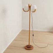 Lampe de sol de l'âge atomique, éclairage d'hôtel vintage, Tchécoslovaquie années 1970
