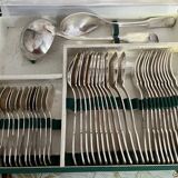Silver metal cutlery