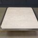 Vintage belgochrom 23kt gold and travertine coffee table , 1970s