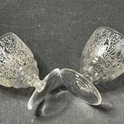 6 stamped Baccarat Lulli wine glasses
