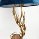 Sculptural lamp in gilded brass and geodes, 1970s