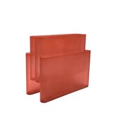 Space age pink plastic magazine rack, Giotto Stoppino, Kartell 1970s