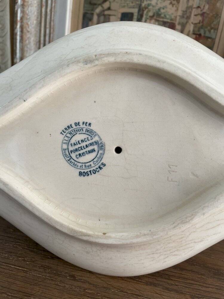 Antique ironstone sauce boat model Bostock’s from the store À la Maison Dorée in Paris.