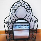 Ethnic wrought iron mirror 32x50cm