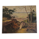 Antique 19th century oil on canvas painting signed Jean Dufau