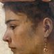 Oil on panel by Alexandre-Jacques Chantron 1882 portrait of a woman