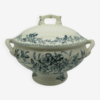 soup tureen Badonviller Théophile Fenal jasmine and butterflies decor