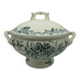 soupière Badonviller Théophile Fenal décor jasmin et papillons