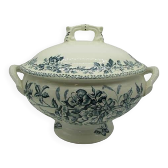 soup tureen Badonviller Théophile Fenal jasmine and butterflies decor