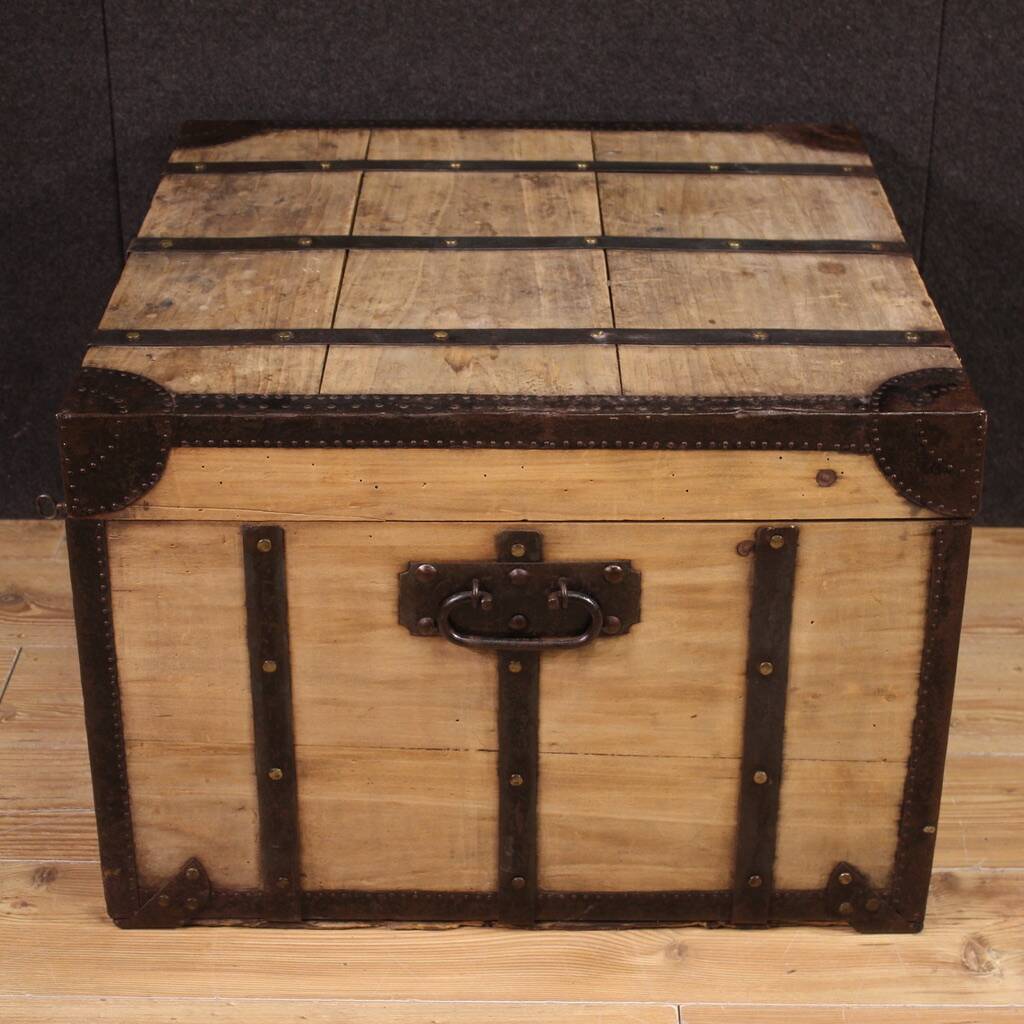 Large wooden trunk from the 20th century