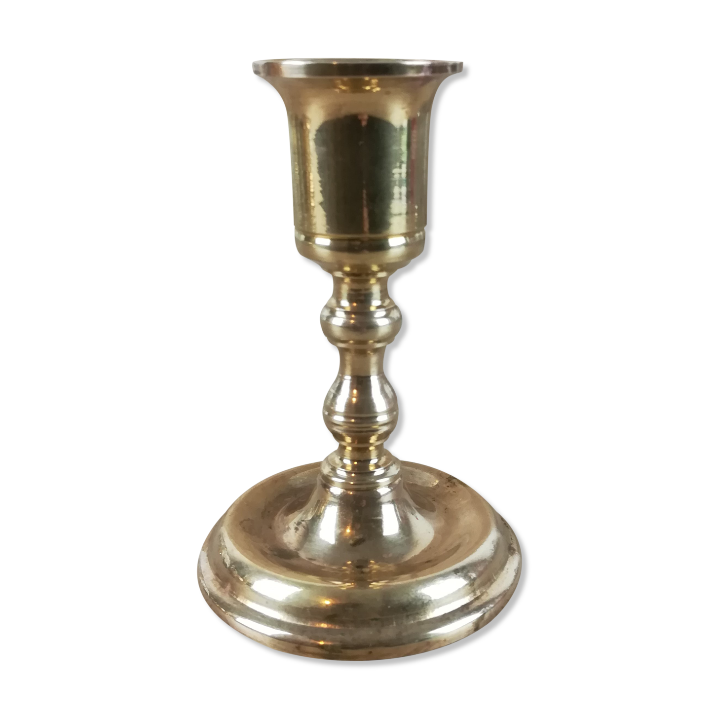 Brass candle holder h10,5cm