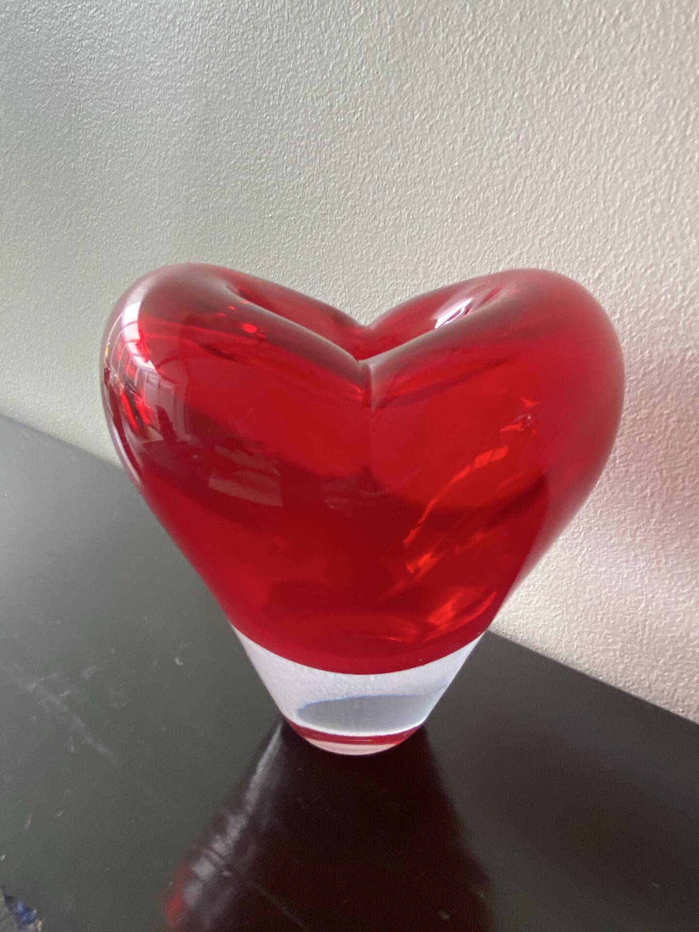Red Heart Vase Murano attributed to Salviati by Maria Christina Hamel