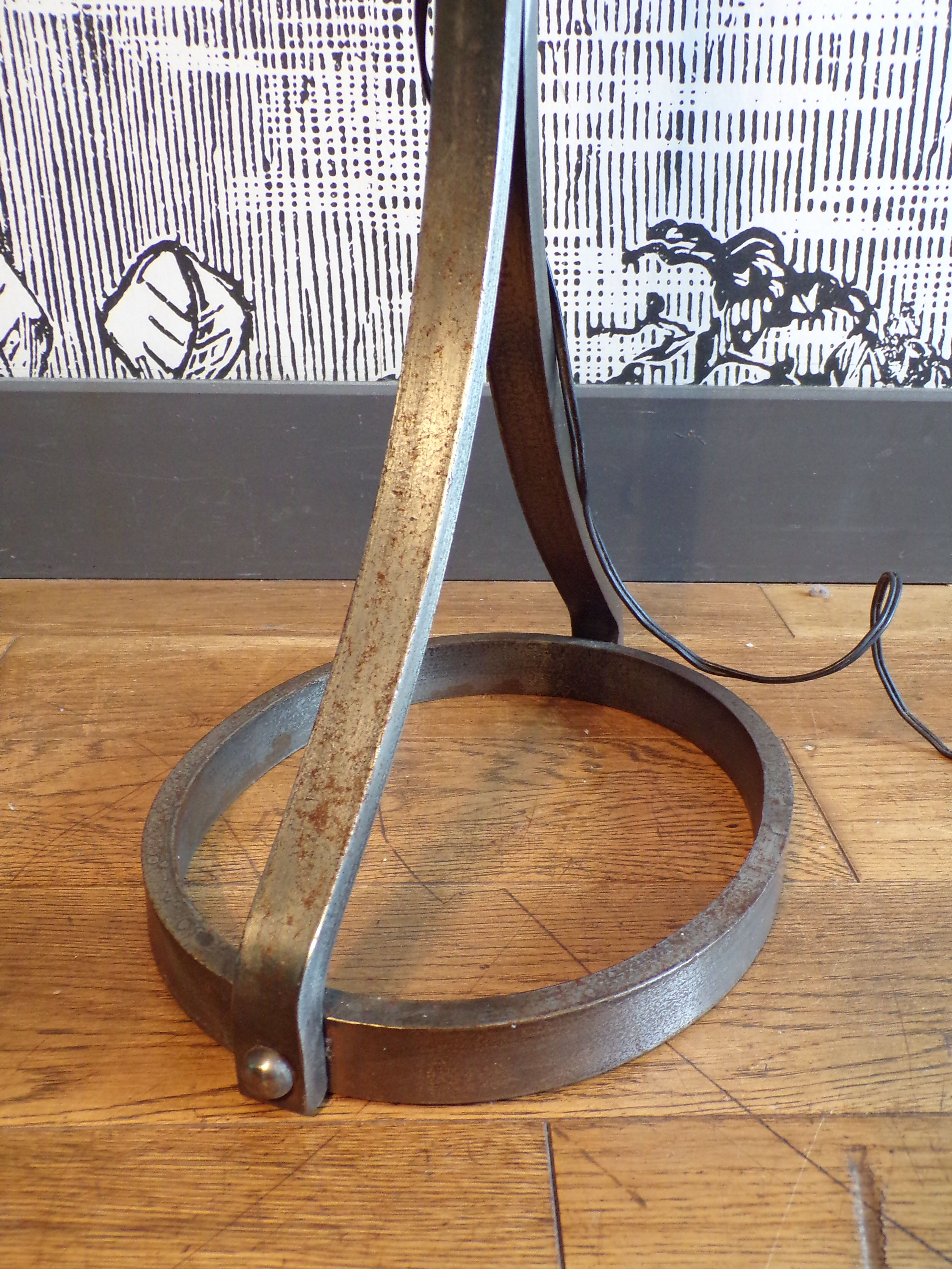 Brutalist jp Ryckaert floor lamp in wrought iron