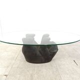 Stone bear shaped coffee table, 1970s