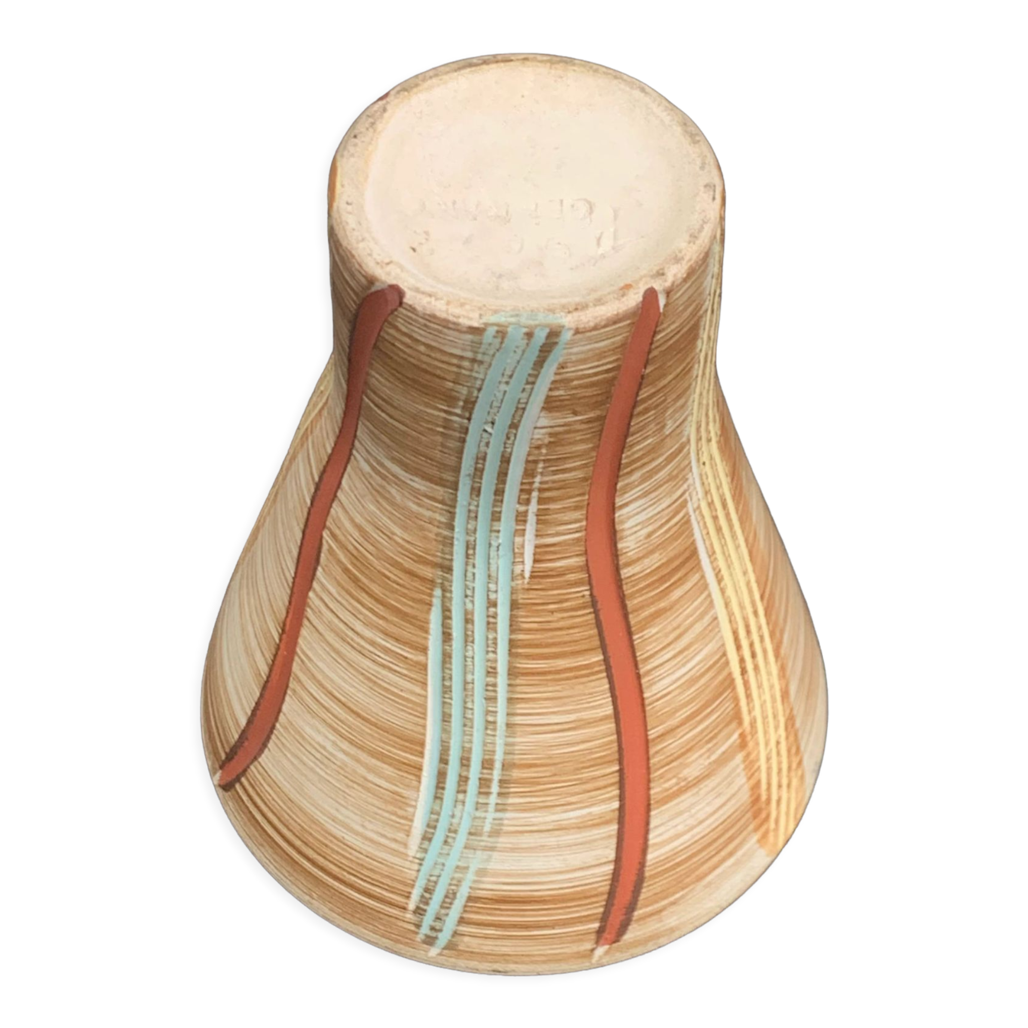 Vase en céramique émaillée hohr made in germany numéroté design et vintage