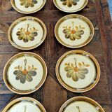 Lot de 12 assiettes Gien modèle Bamako