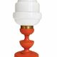 Vintage orange opaline lamp – 1970s – Space Age style