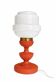 Vintage orange opaline lamp – 1970s – Space Age style