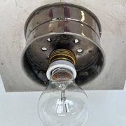 Ceiling lamp / flush mount 'Bauhaus in chrome and glass, 1930s