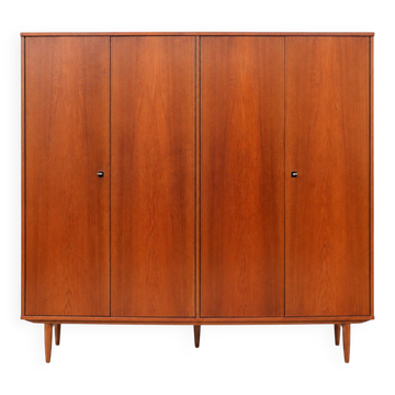 Vintage mid-century four-door wardrobe from the 1960s