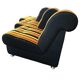 Fauteuil vintage à rayures orange space age / fauteuil une place