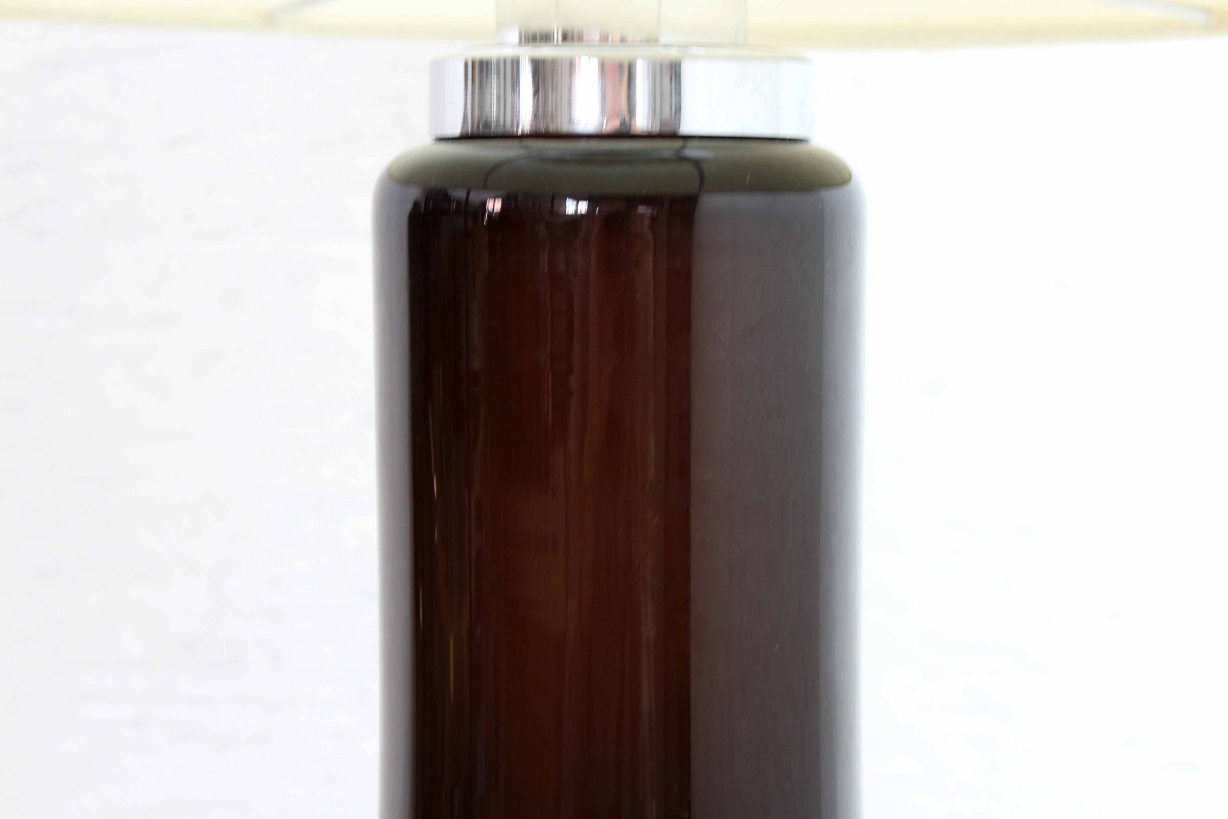 Black glass lamp base 1970
