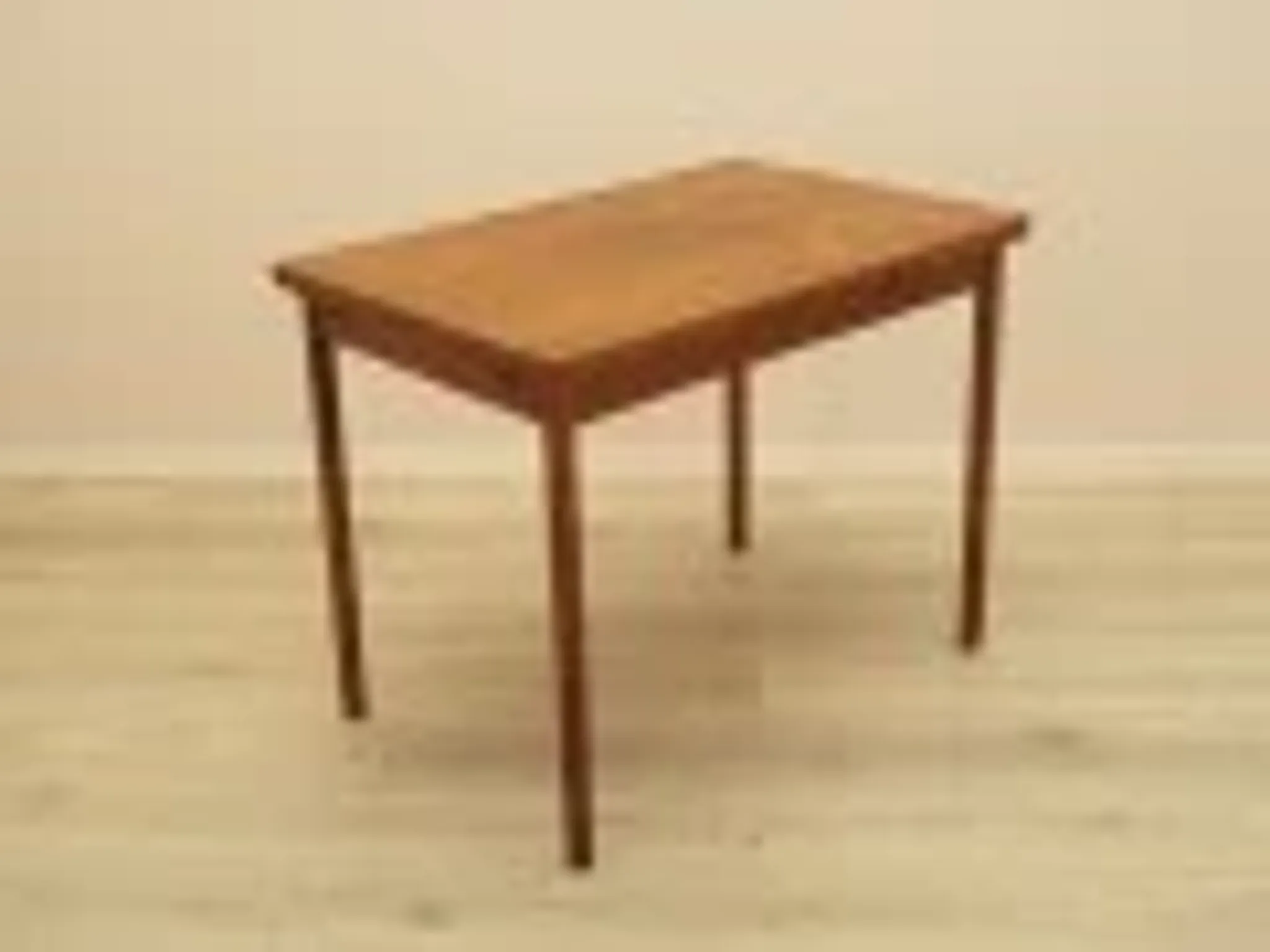 Danish teak extending dining table on solid wood legs, 1970s