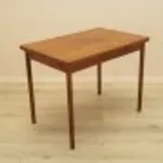 Danish teak extending dining table on solid wood legs, 1970s