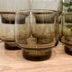 8 Luminarc smoked glass water glasses