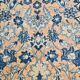 Tapis Persan Vintage Tissé Main, Motif Floral, Laine Beige & Bleu,301x414Cm