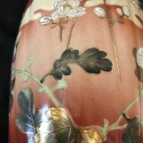 Vase - enamelled faïence with hand-painted gilding