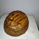 Brutalist monoxyl wood cutting