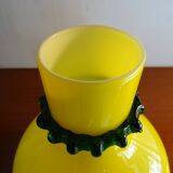 Vase ball glass murano lemon yellow