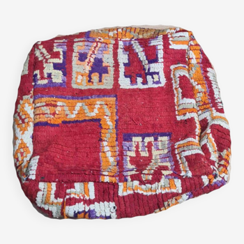 Pouf berbère bohemian fait main 60 X 60 X 25 CM