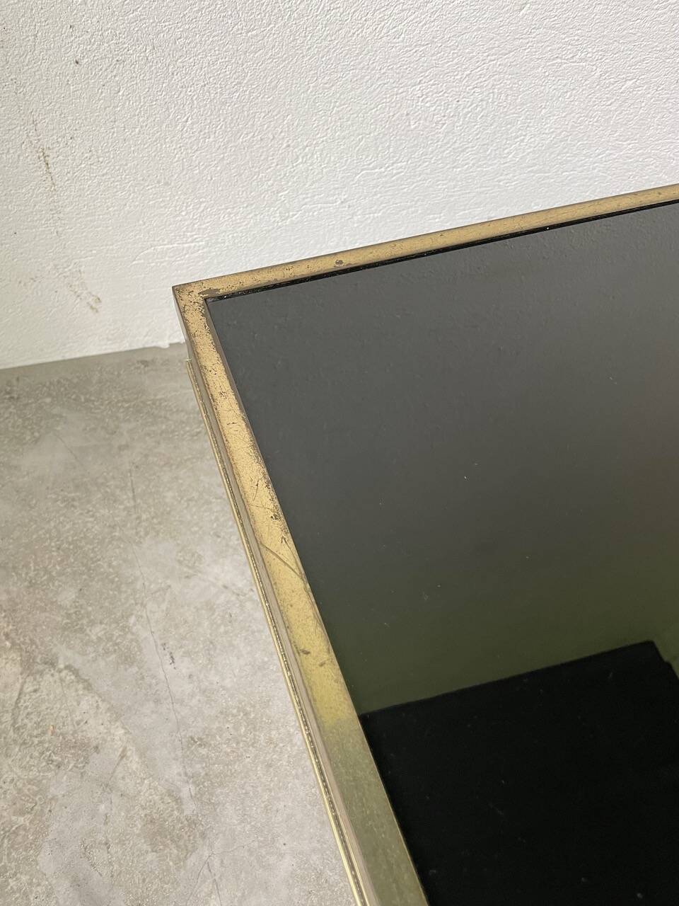 Black lacquer and brass console coffee table