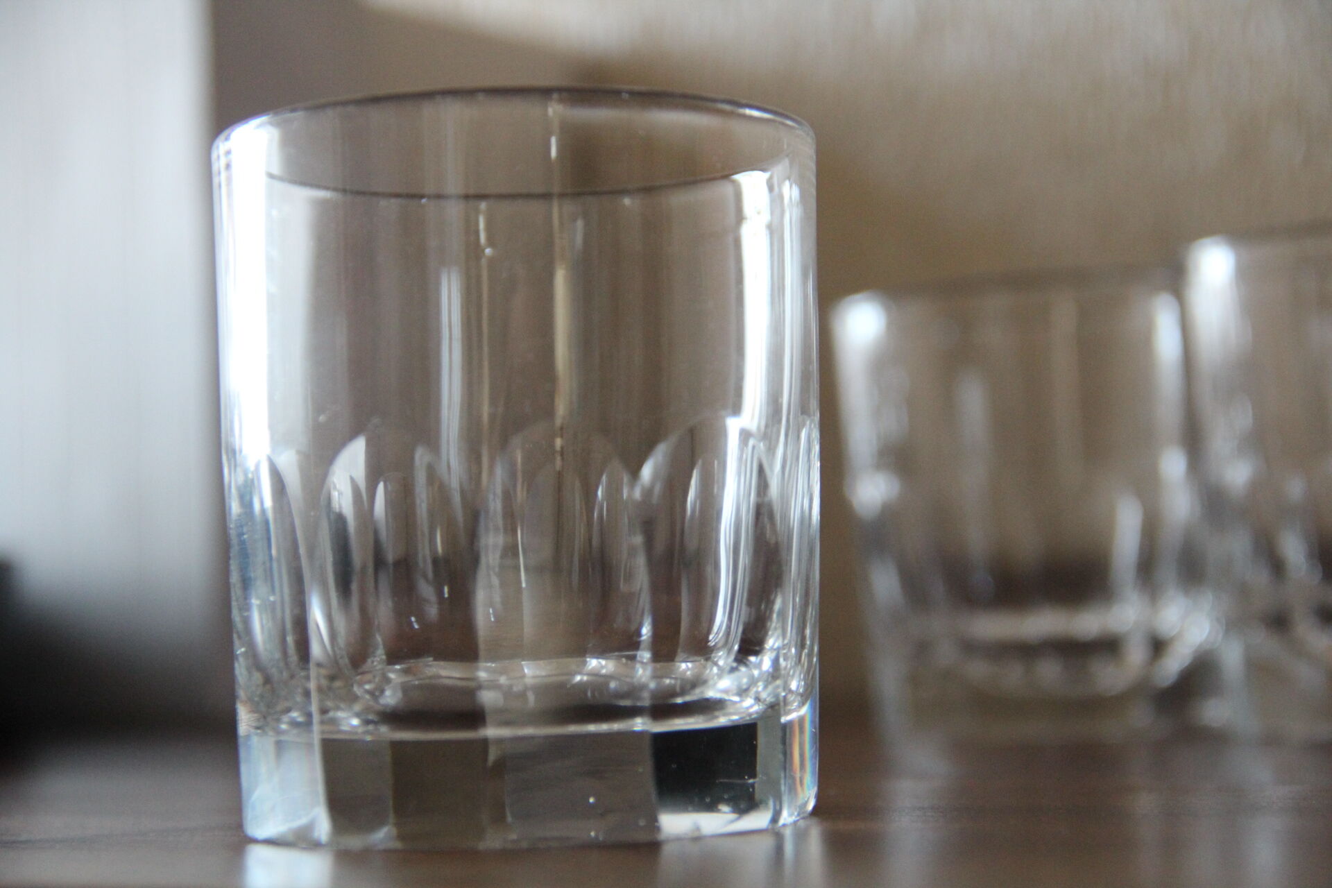 4 cut crystal whisky glasses
