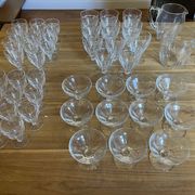 Crystal service of 44 glasses and 2 jugs from the 1930s.