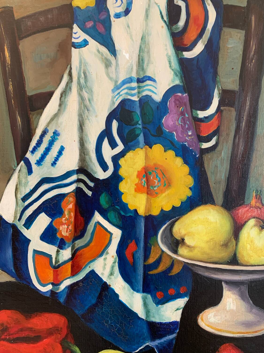 Oil on Canvas Still Life Gabriel Jutteau Vintage 1958