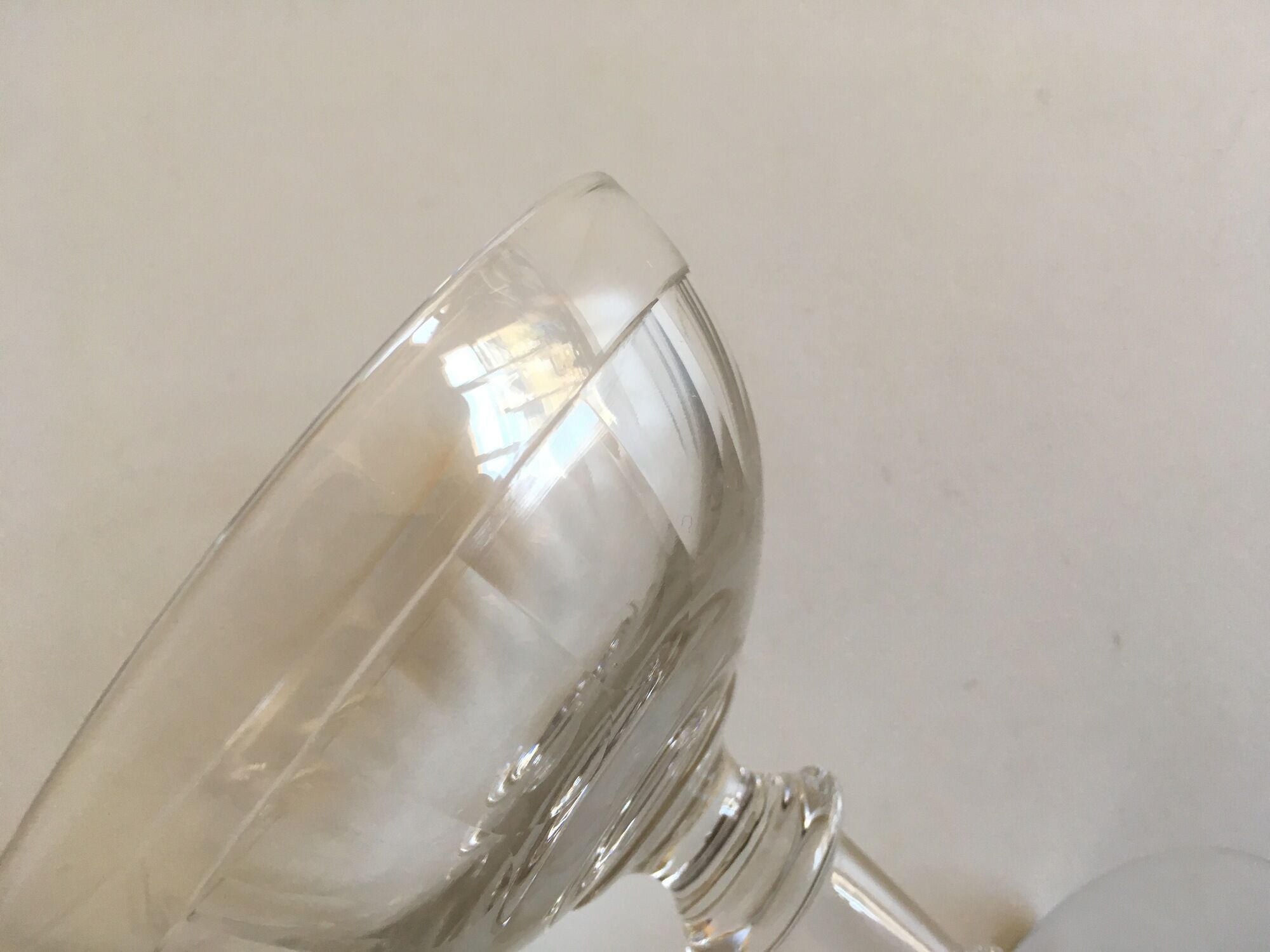 Série de 10 coupes à champagne à côtes plates fin 19e