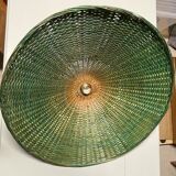 Suspension in green braided rattan