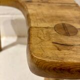 "Free Form" stool in pine – Stig Sandqvist (attr.), Sweden