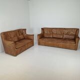 High Back Sofa in Cognac Leather by Gerard Van Den Berg for Montis, 1980s