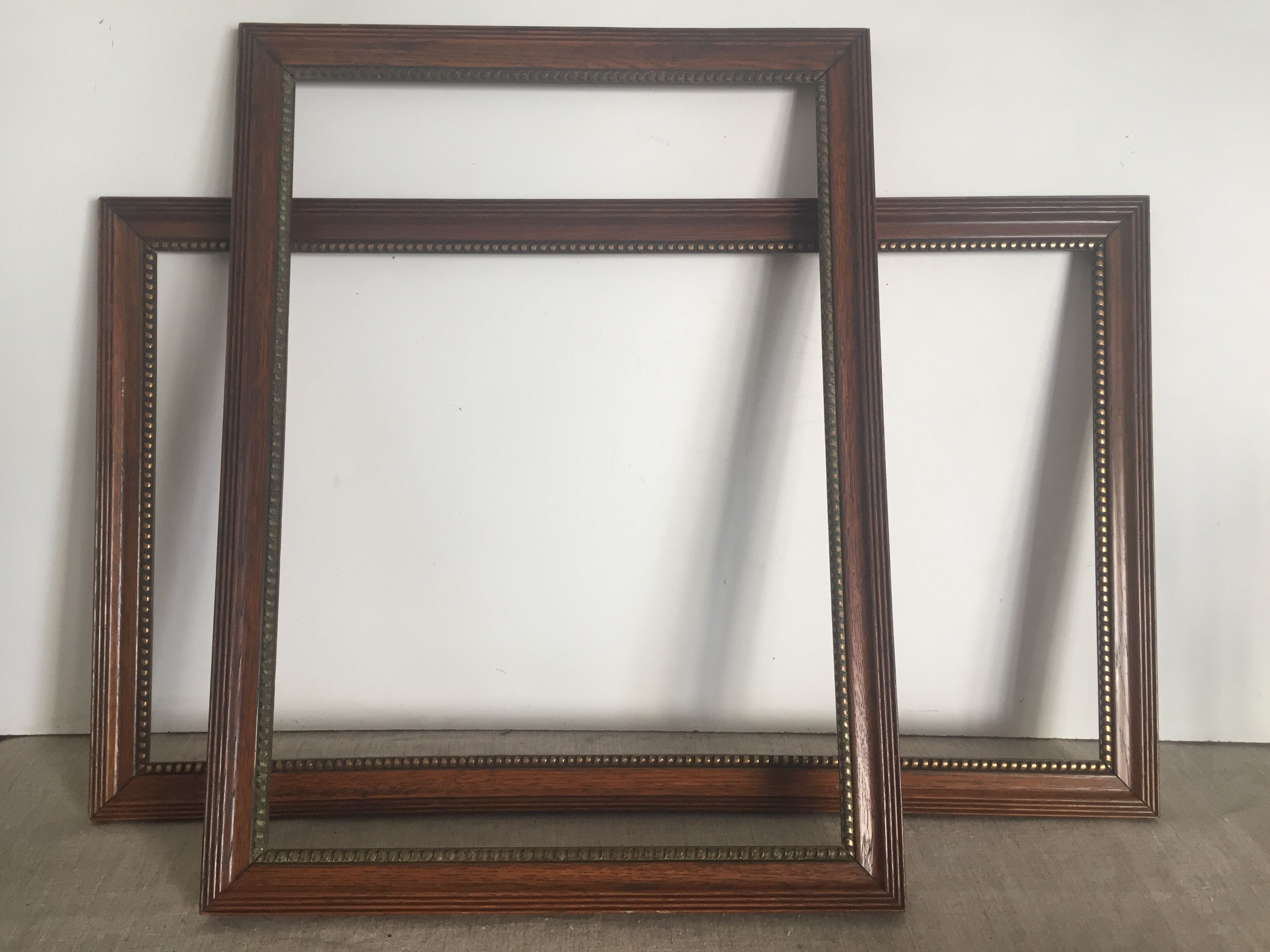 Two frames, beaded border